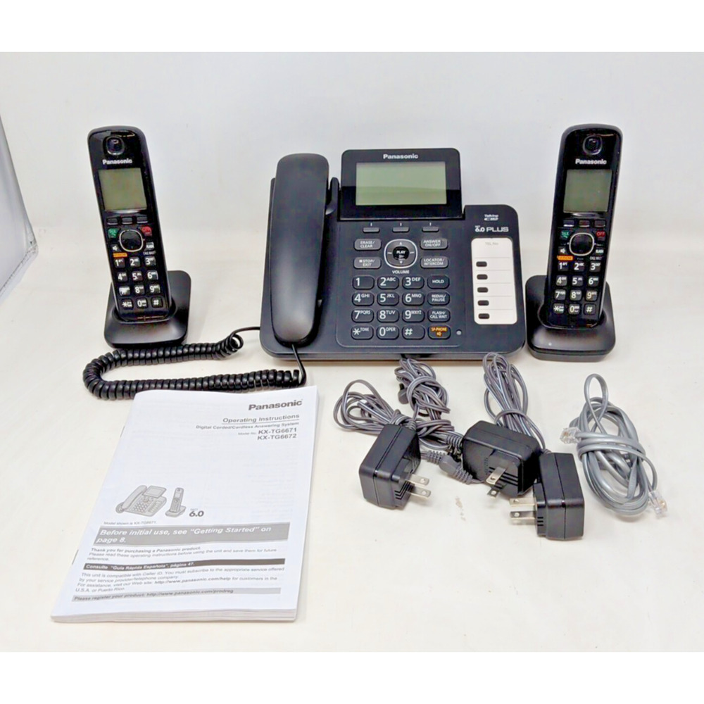Panasonic KX-TG6672 DECT 6.0 Plus Digital Corded/Cordless Answering System 3